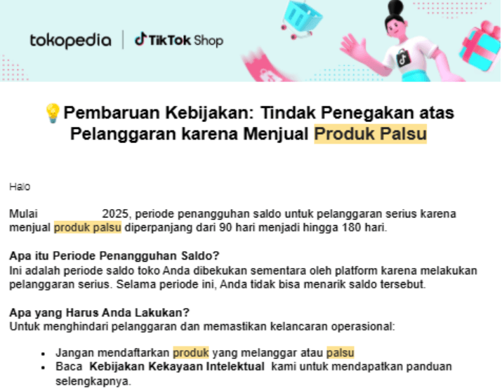 Kebijakan Produk Palsu TikTok Shop 2026: Reseller dan Seller Harus Siap (2)